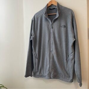 The North Face Sweater Jacket Mens XXL Gray Full Zip Lightweight Polyester